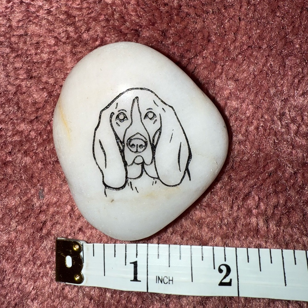 Decorative Hound Engraved Stone